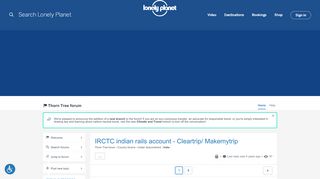 
                            7. IRCTC indian rails account - Cleartrip/ Makemytrip | India - Lonely ...