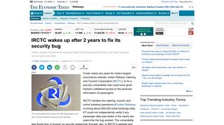 
                            12. IRCTC | Indian Railways: IRCTC wakes up after 2 years to fix its ...