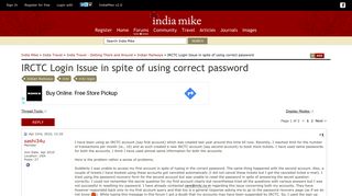 
                            10. IRCTC Login Issue in spite of using correct password - India ...