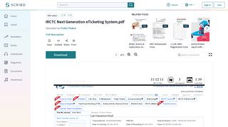 
                            6. IRCTC Next Generation eTicketing System.pdf | Financial Technology ...