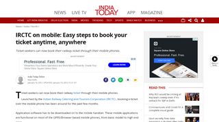 
                            12. IRCTC on mobile: Easy steps to book your ticket anytime, anywhere ...