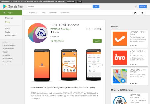 
                            13. IRCTC रेल कनेक्ट - Google Play