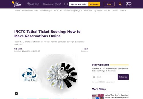 
                            8. IRCTC Tatkal Ticket Booking Timings, How to do Reservations Online ...