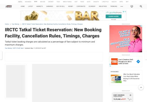 
                            5. IRCTC Tatkal Ticket Reservation: New Booking Facility, Cancellation ...