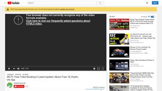 
                            7. IRCTC Train Ticket Booking 3 Latest Update | About Train 18, Paytm ...