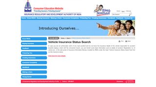 
                            4. IRDA - Vehicle Insurance Status Search - Policyholder.gov.in