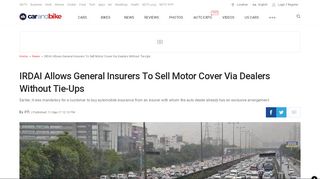 
                            8. IRDAI Allows General Insurers To Sell Motor Cover Via Dealers ...