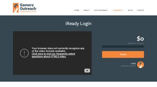 
                            6. iReady Login | Gamers Outreach