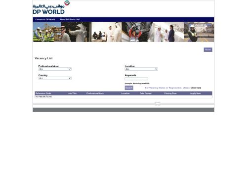 
                            4. iRecruitment Visitor Home Page - DP World