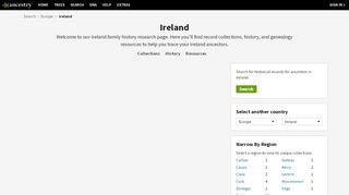 
                            3. Ireland Genealogy & Ireland Family History Resources - Ancestry.ie