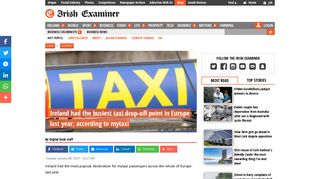 
                            9. Ireland had the busiest taxi drop-off point in Europe last year ...