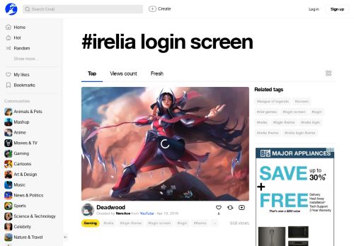 
                            13. Irelia Login Screen on Coub