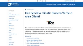 
                            12. Iren Servizio Clienti: Numero Verde e Area Clienti - Luce-Gas.it