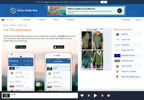 
                            5. Irie FM application - OnlineRadioBox.com