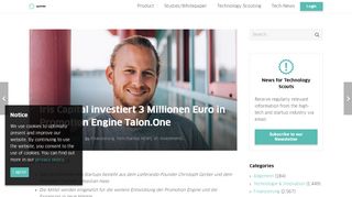 
                            6. Iris Capital investiert 3 Millionen Euro in Promotion Engine Talon.One ...
