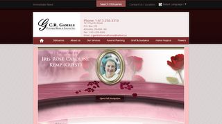 
                            7. Iris Kemp Login - Almonte, Ontario | C. R. Gamble Funeral ...