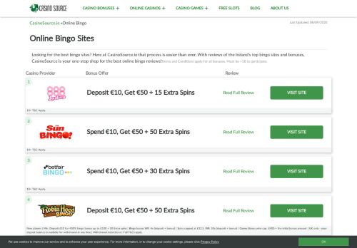 
                            5. Irish Online Bingo Guide - Ireland's Best Bingo Sites - Online Casinos