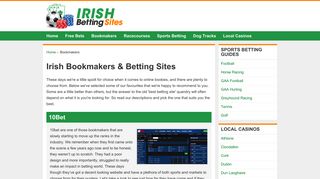 
                            11. Irish Online Bookmakers - Top 10 Best Betting Sites in Ireland ...