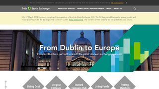 
                            8. Irish Stock Exchange: Home Page - Official Website