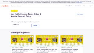 
                            10. Iron Kettle Cooking Series @ Lee & Maria's: Summer Eating Tickets ...
