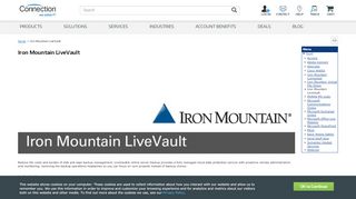 
                            4. Iron Mountain LiveVault - Connection