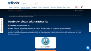 
                            11. IronSocket virtual network provider deals January 2019 | finder.com