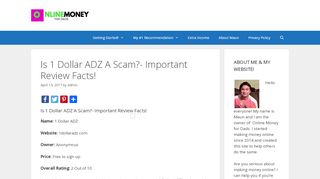 
                            9. Is 1 Dollar ADZ A Scam?- Important Review Facts! -