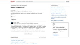 
                            11. Is Allen Kota a fraud? - Quora