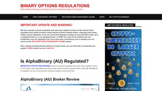 
                            5. Is AlphaBinary (AU) Regulated? – Binary Options Regulations