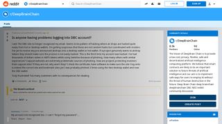 
                            10. Is anyone having problems logging into DBC account ...