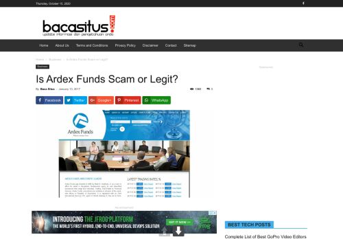 
                            2. Is Ardex Funds Scam or Legit? - Baca Situs dot Com
