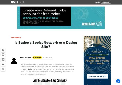 
                            10. Is Badoo a Social Network or a Dating Site? – Adweek