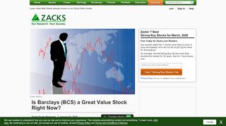 
                            12. Is Barclays (BCS) a Great Value Stock Right Now? - January 3, 2019 ...