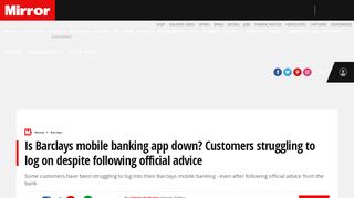 
                            13. Is Barclays mobile banking app down? Customers struggling to log on ...