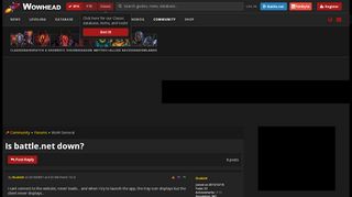 
                            6. Is battle.net down? - WoW General - Wowhead Forums