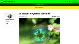 
                            8. Is Bitcoin a Pyramid Scheme? – Hacker Noon