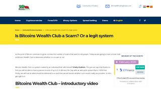 
                            10. Is Bitcoins Wealth Club a SCAM? Or a legit system with great RESULTS |