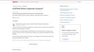 
                            13. Is BiTDAX Global a legitimate company? - Quora