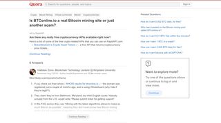 
                            6. Is BTConline.io a real Bitcoin mining site or just another scam ...