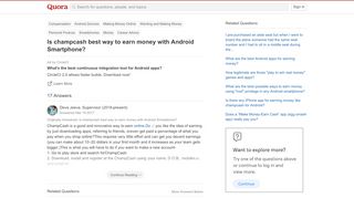 
                            11. Is champcash best way to earn money with Android ...