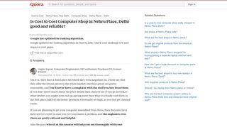 
                            5. Is Cost to Cost Computer Shop in Nehru Place, Delhi good and ...