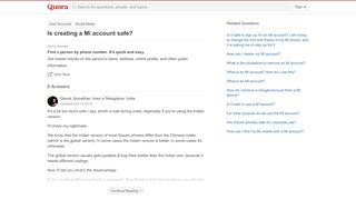 
                            6. Is creating a Mi account safe? - Quora