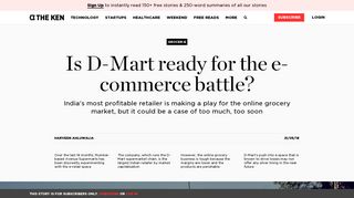 
                            11. Is D-Mart ready for the e-commerce battle? - The Ken