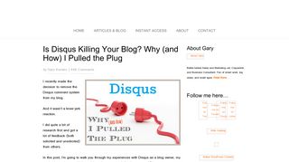 
                            8. Is Disqus Killing Your Blog? Why (and How) I Pulled the Plug