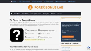 
                            12. Is FX Player No Deposit Bonus free 100 reliable? See here!