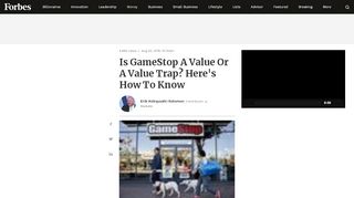 
                            11. Is GameStop A Value Or A Value Trap? Here's How To Know - Forbes
