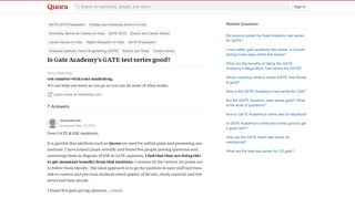 
                            12. Is Gate Academy's GATE test series good? - Quora