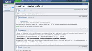 
                            13. Is GFT a good trading platform? @ Forex Factory