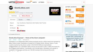 
                            6. Is GiantLottos a Scam or Legit? Read 20 Reviews! - Lotto Exposed