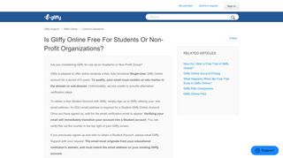 
                            10. Is Gliffy free for students or non-profit organizations? – Gliffy Support